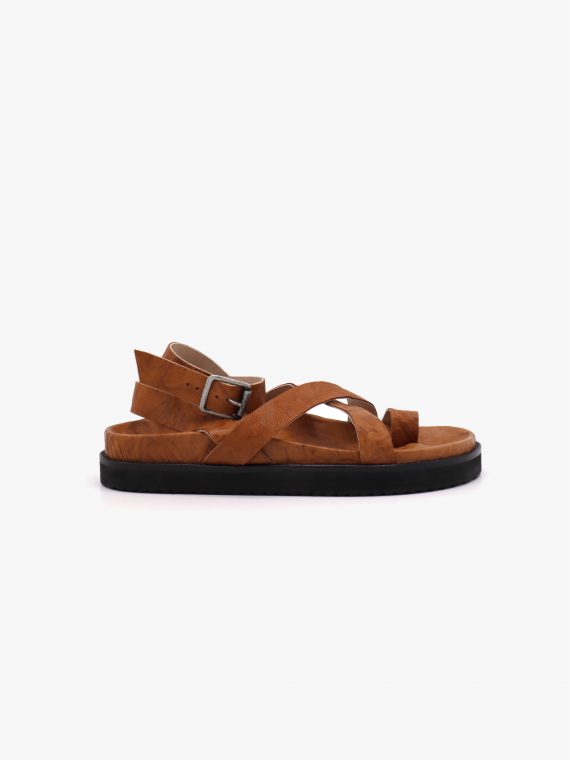 Strap Slippers Tan