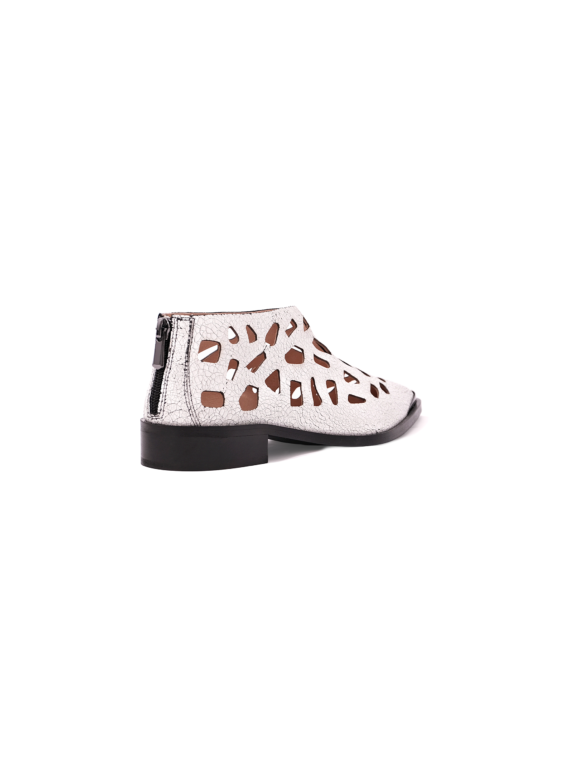 Greek Shoes White Crakle